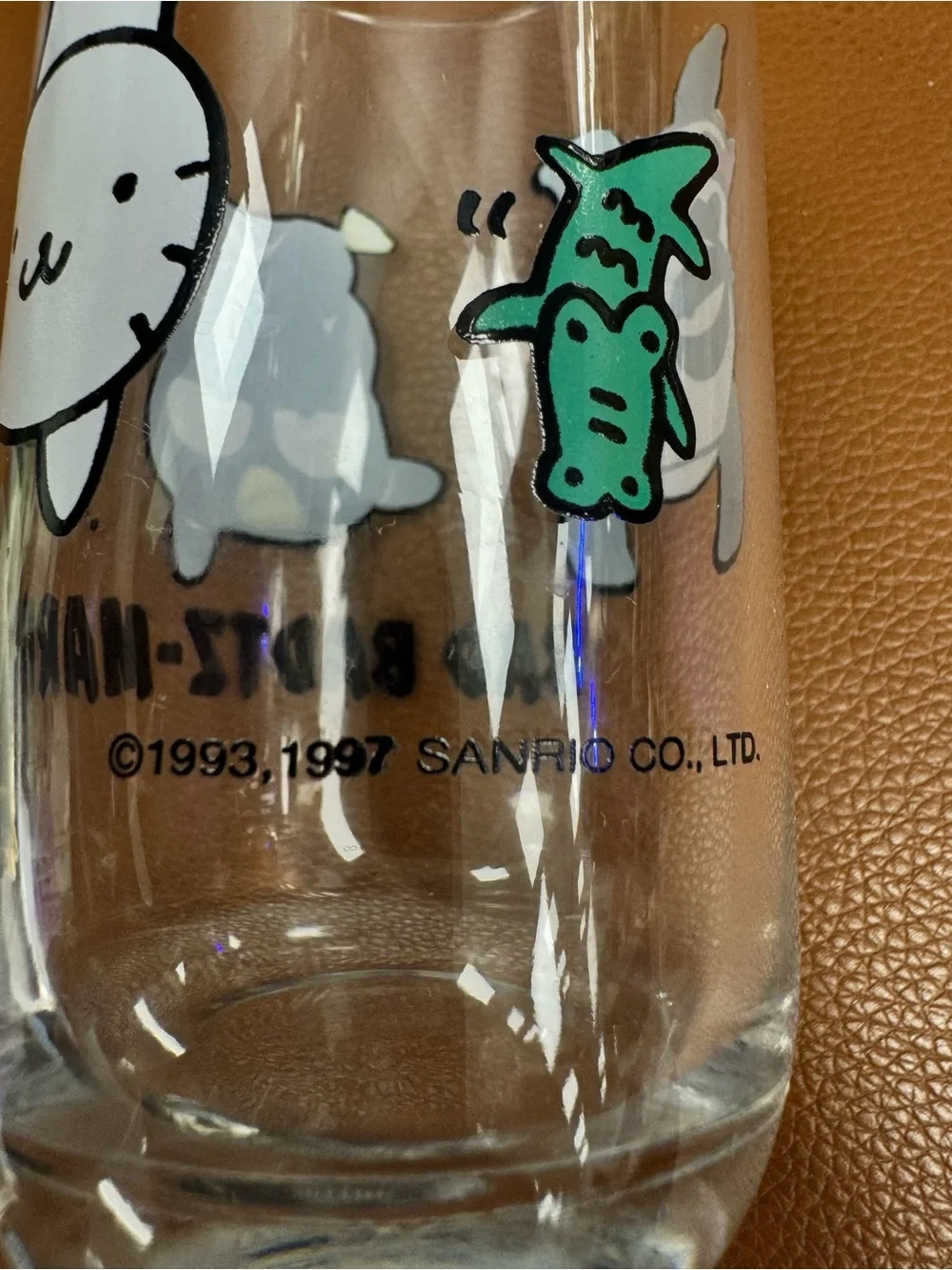 RARE Vintage Sanrio 1990s Badtz-Maru, Hana-Maru, Pochi Character Glass